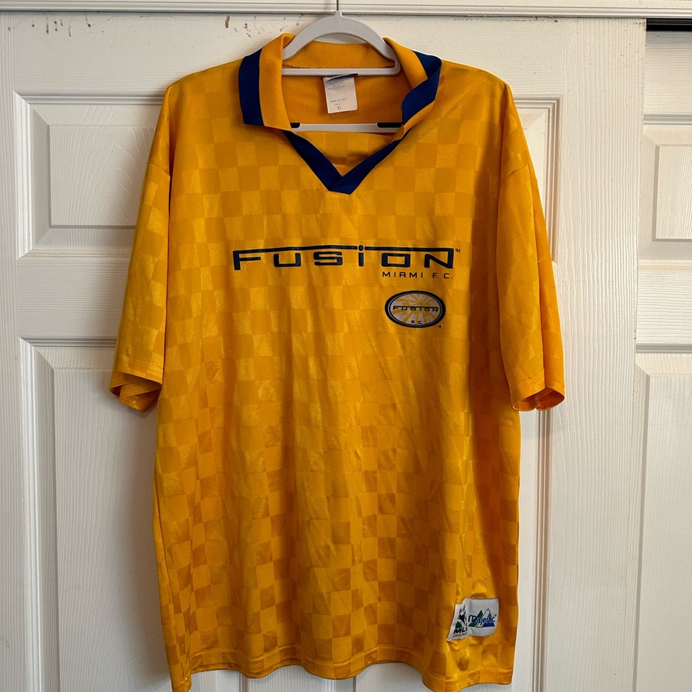 Vtg Majestic Miami Fusion FC Men’s Soccer Jersey